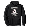 Just Who Loves Soccer Soccer Sports Hoodie - Novelty Apparel for Adults - T-Shirt, Sweatshirt, Hoodie