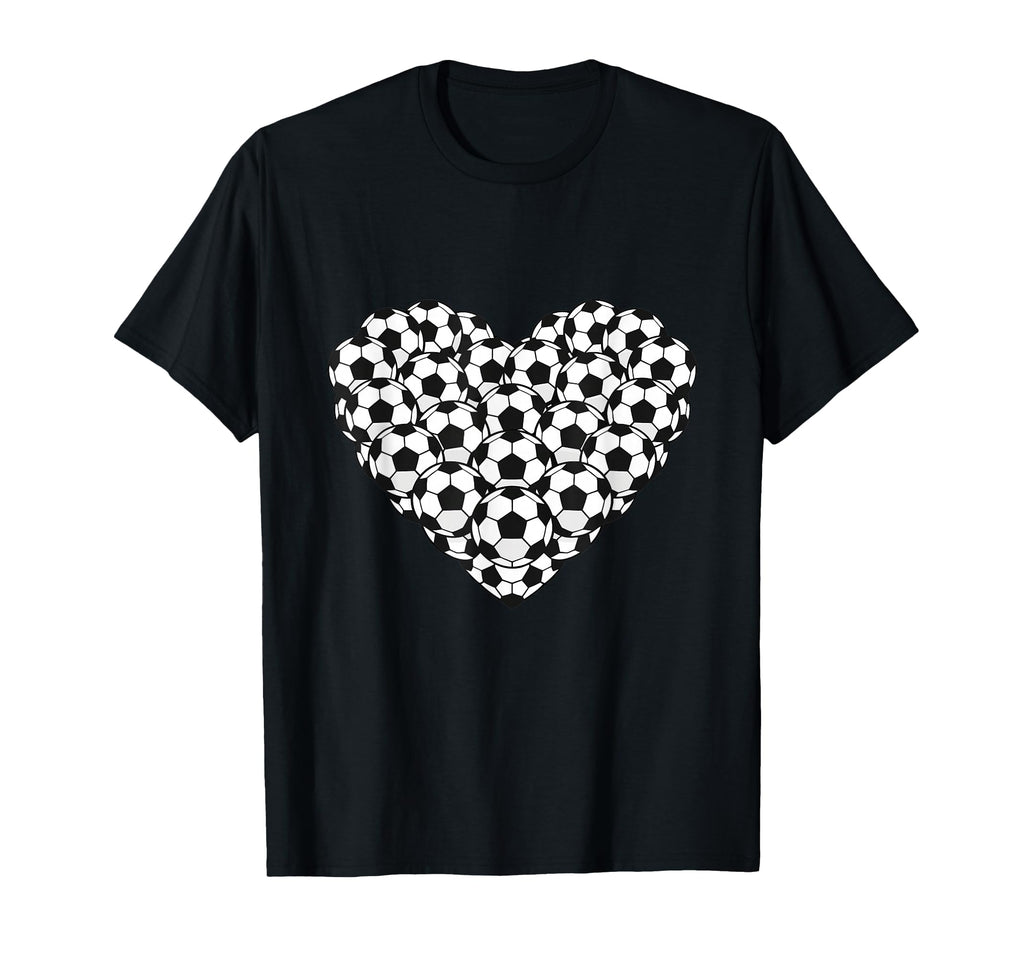 Heart Shaped Soccer Ball T-Shirt - Minimalist Print for Adults - T-Shirt, Sweatshirt, Hoodie