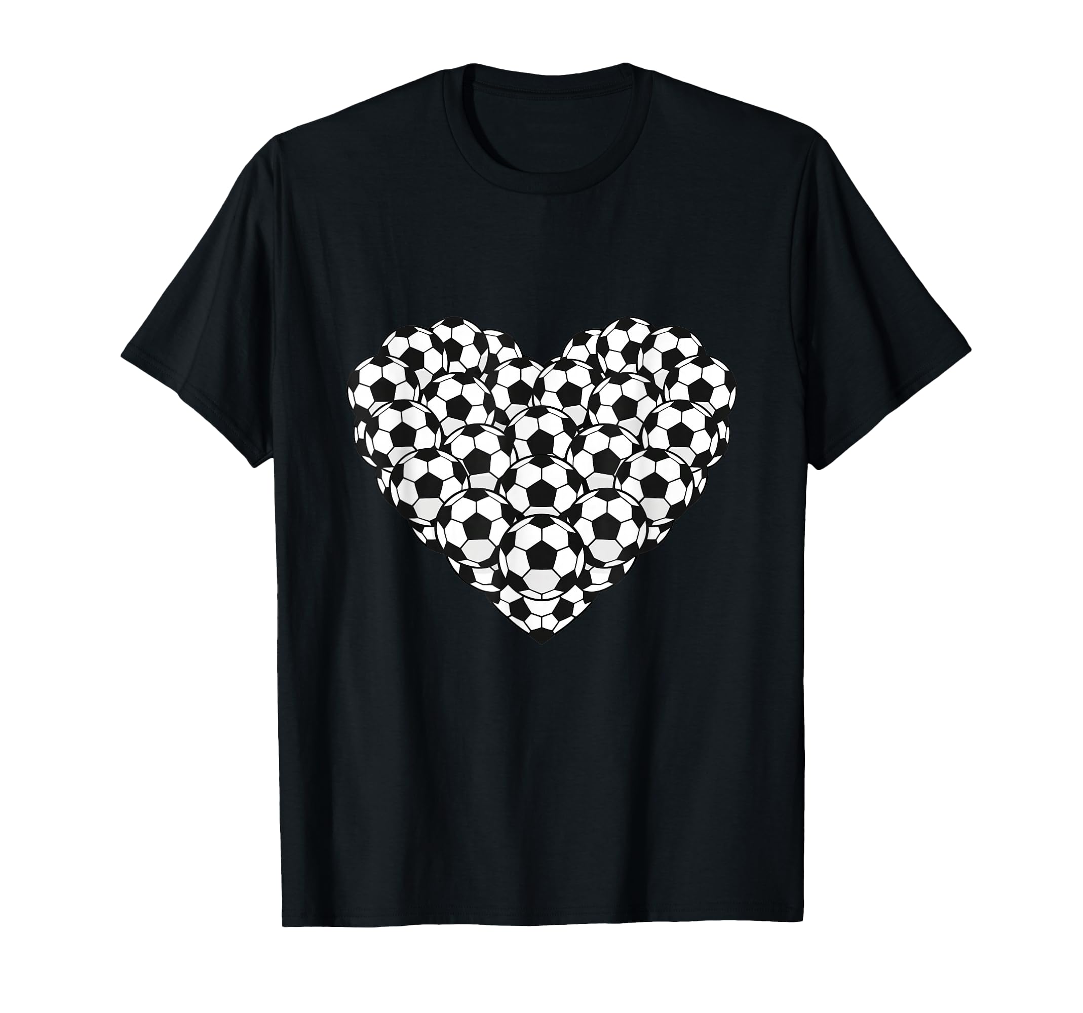 Heart Shaped Soccer Ball T-Shirt - Minimalist Print for Adults - T-Shirt, Sweatshirt, Hoodie