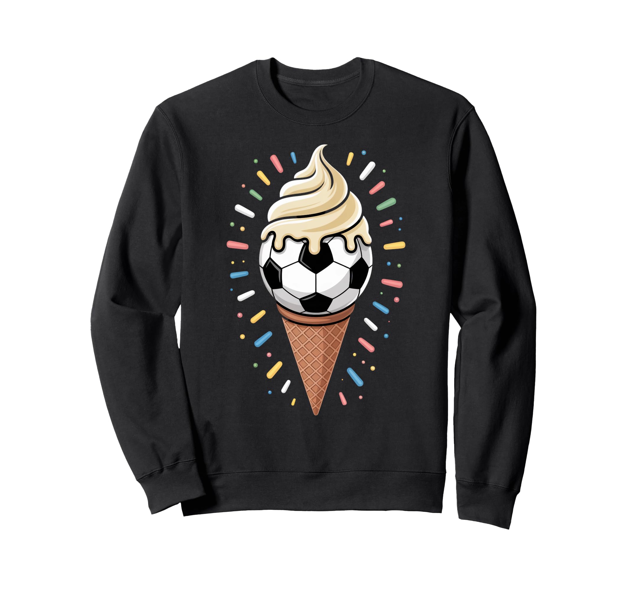 Soccer Ice Cream Drip Game Soccer Sweatshirt - Aesthetic Graphic Unisex - T-Shirt, Sweatshirt, Hoodie