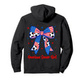 Coquette Bow American Flag Soccer 4Th Hoodie - Casual Everyday Wear Unisex - T-Shirt, Sweatshirt, Hoodie