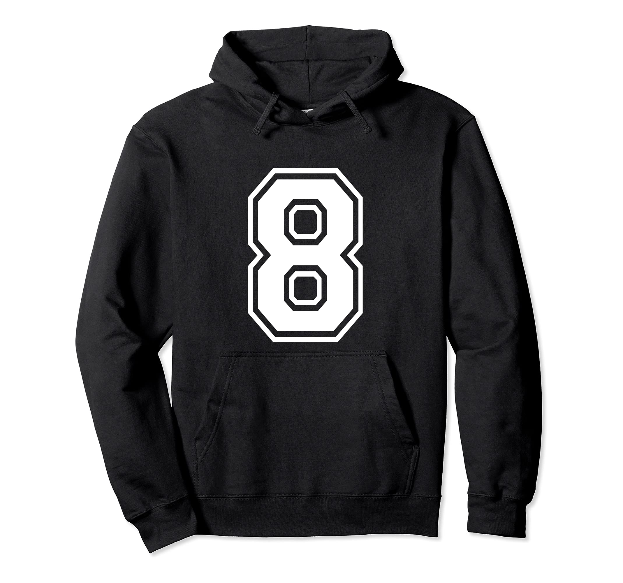 Number 8 Birthday Numbered Uniform Sports Hoodie - Novelty Apparel Unisex - T-Shirt, Sweatshirt, Hoodie