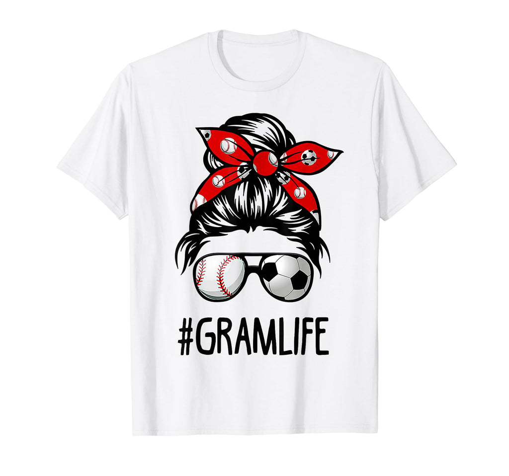 Classy Gram Life Soccer Messy Bun T-Shirt - Trendy Graphic for Adults - T-Shirt, Sweatshirt, Hoodie