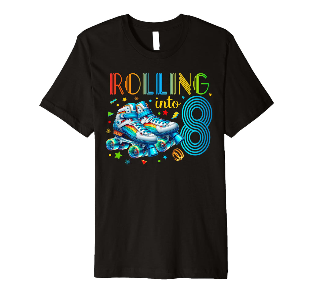Roller Skates Birthday Party Skating T-Shirt - Minimalist Print Unisex - T-Shirt, Sweatshirt, Hoodie
