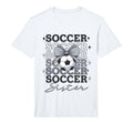 Groovy Soccer Sister Coquette Bow Soccer T-Shirt - Unique Graphic Unisex - T-Shirt, Sweatshirt, Hoodie
