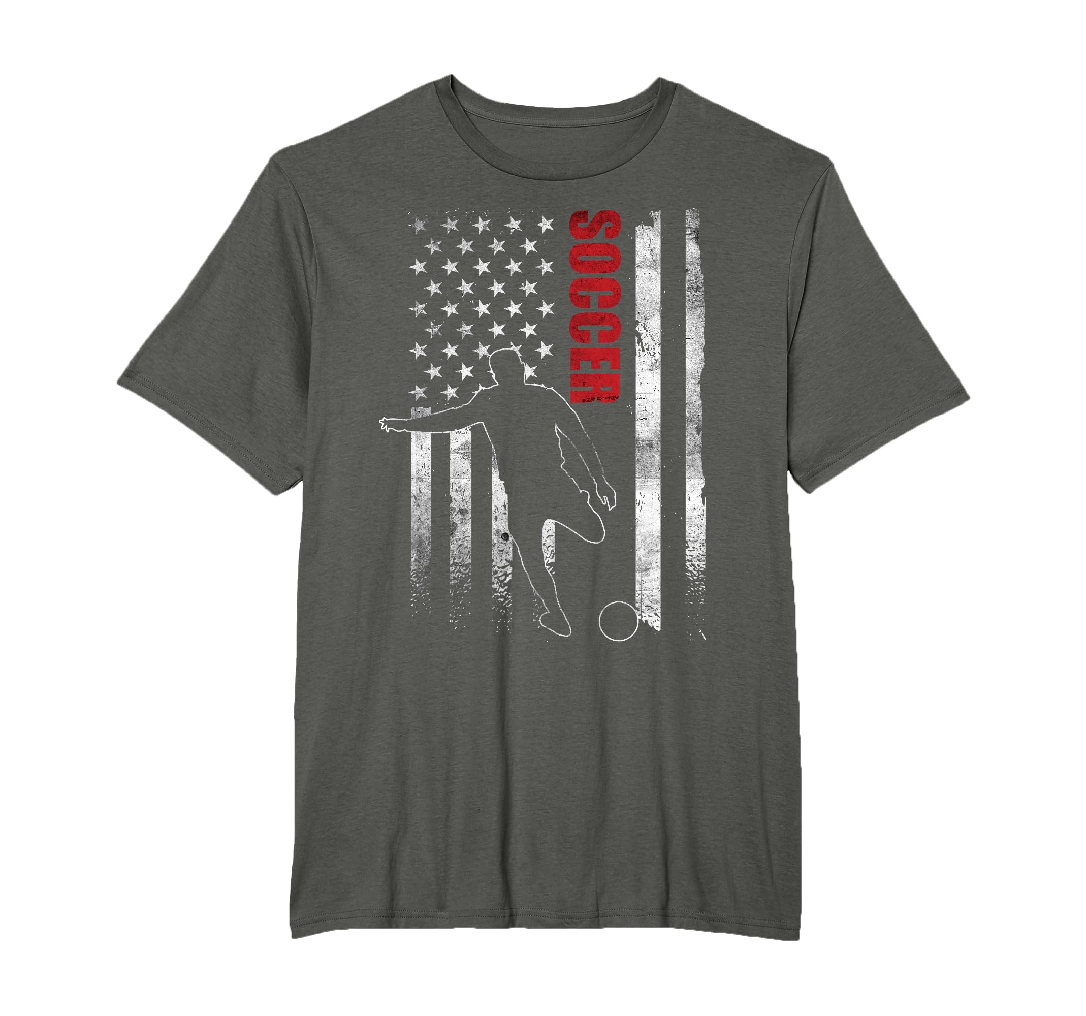 Soccer American Flag Soccer Player Us T-Shirt - Unique Graphic Men Women - T-Shirt, Sweatshirt, Hoodie