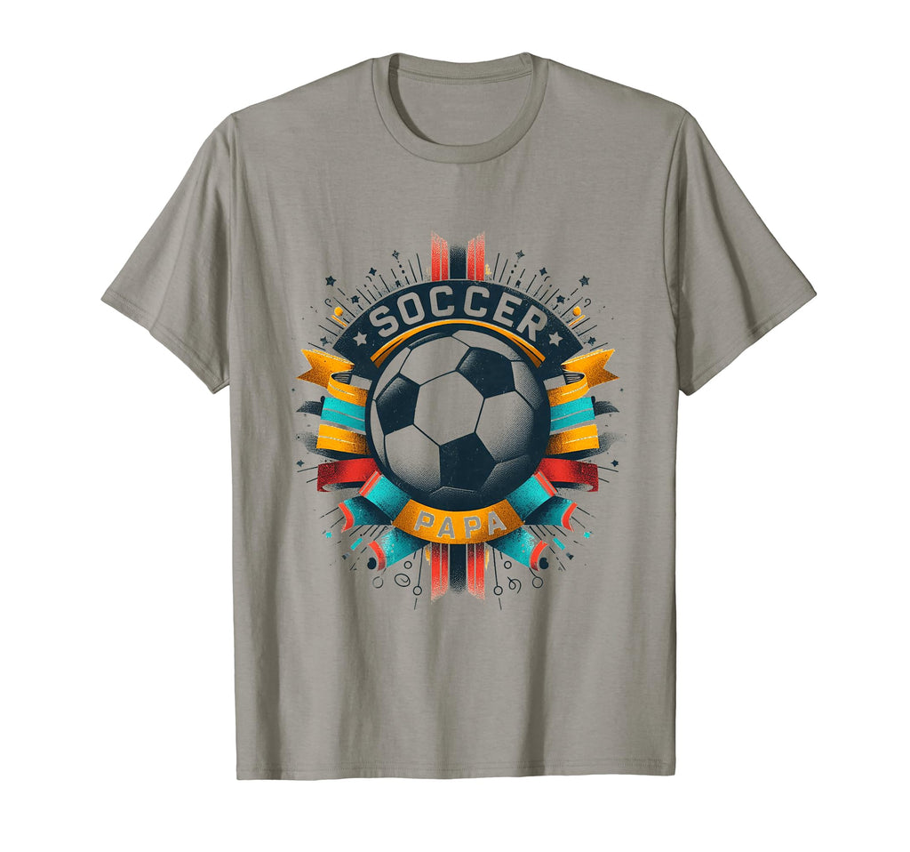 Soccer Papa Family Matching Dad Fathers T-Shirt - Aesthetic Graphic Unisex - T-Shirt, Sweatshirt, Hoodie