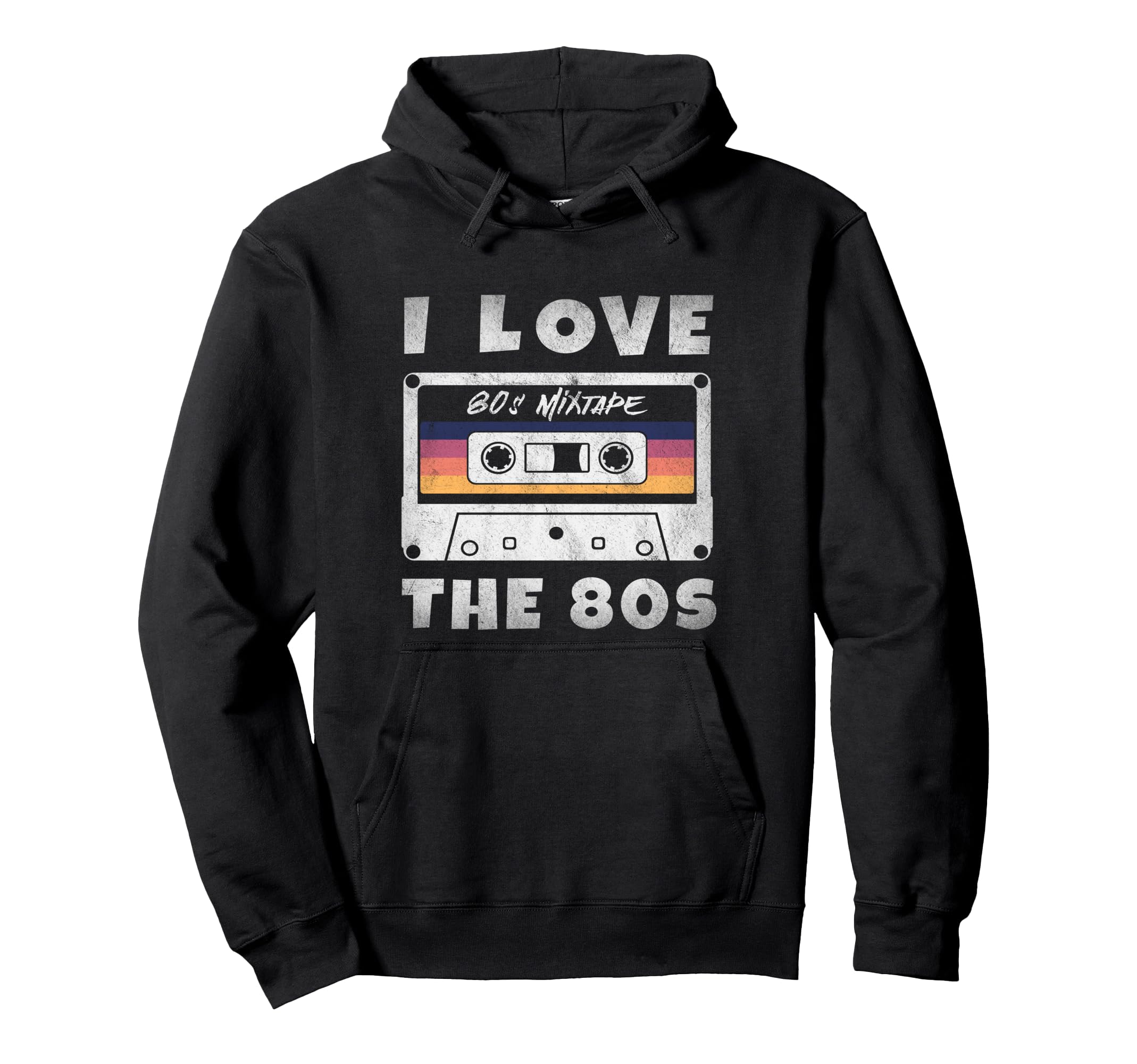 I Love 80S Cassette Tape 1980S Party Hoodie - Novelty Apparel for Adults - T-Shirt, Sweatshirt, Hoodie