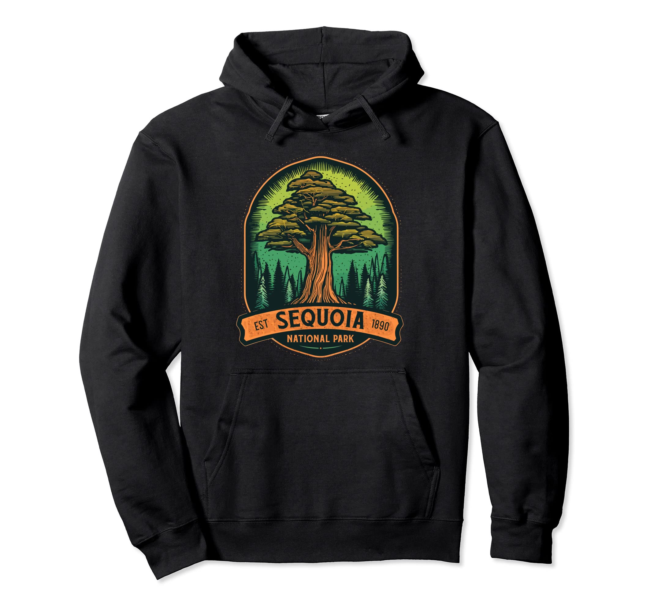 Sequoia National Park Giant Tree Hoodie - Graphic Print for Adults - T-Shirt, Sweatshirt, Hoodie