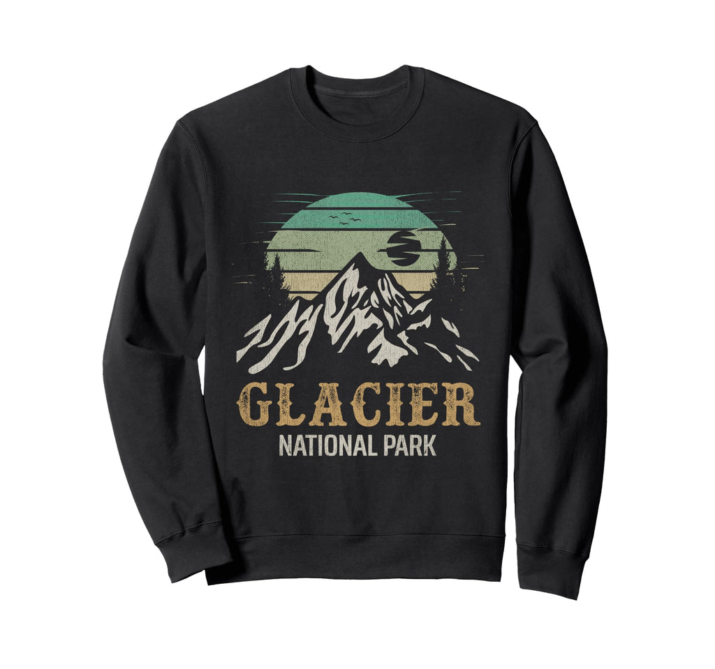 Glacier National Park Glacier Sweatshirt - Minimalist Print for Adults - T-Shirt, Sweatshirt, Hoodie
