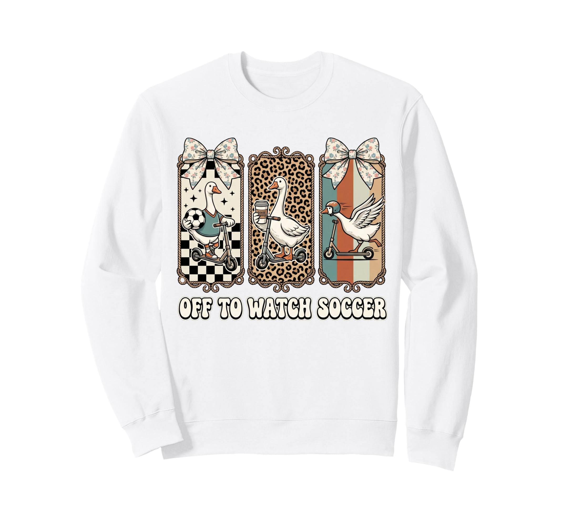 Off To Watch Soccer Silly Goose Sweatshirt - Streetwear Style for Adults - T-Shirt, Sweatshirt, Hoodie