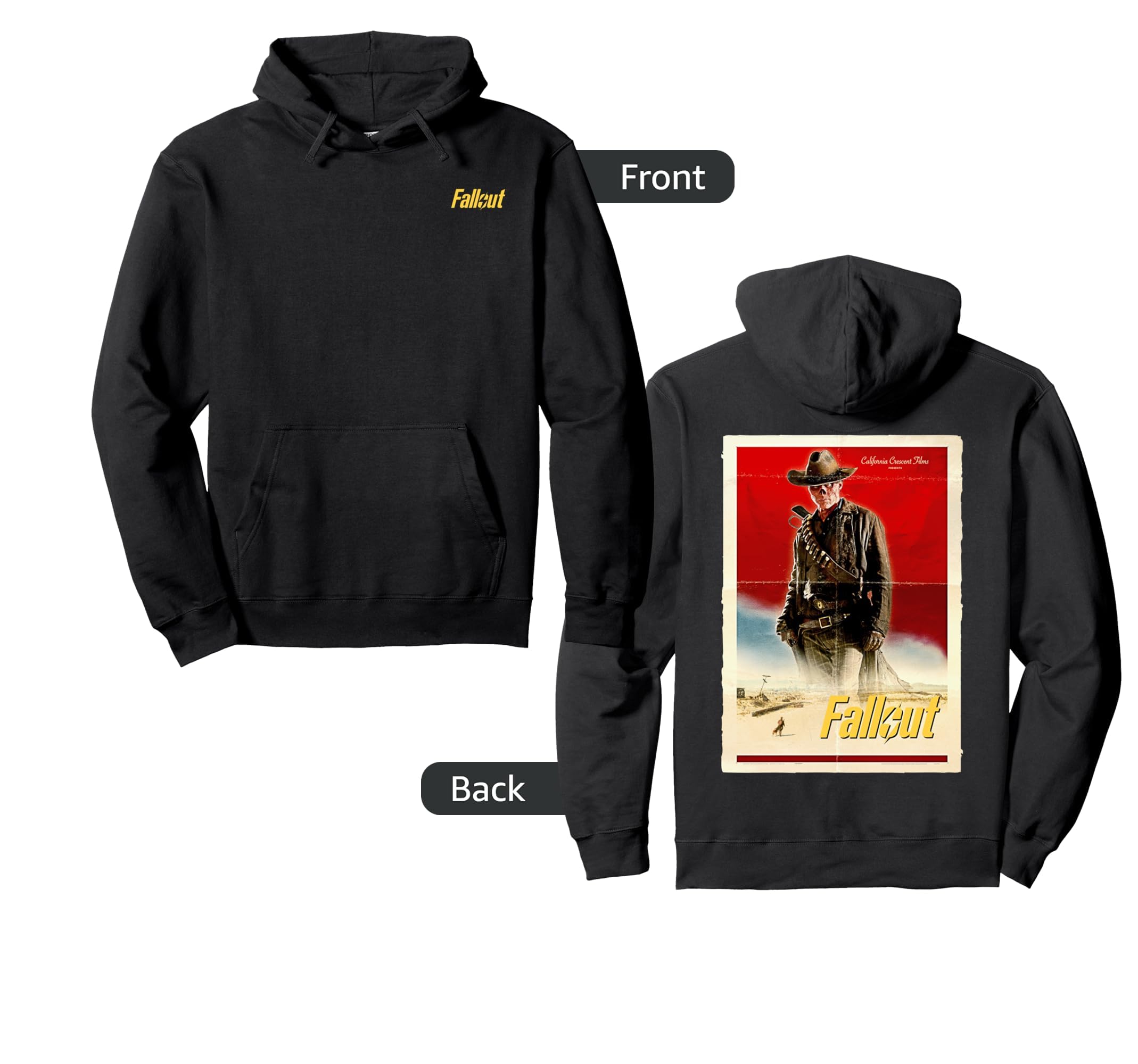 Fallout Ghoul Western Hoodie - Custom Art Print Unisex - T-Shirt, Sweatshirt, Hoodie