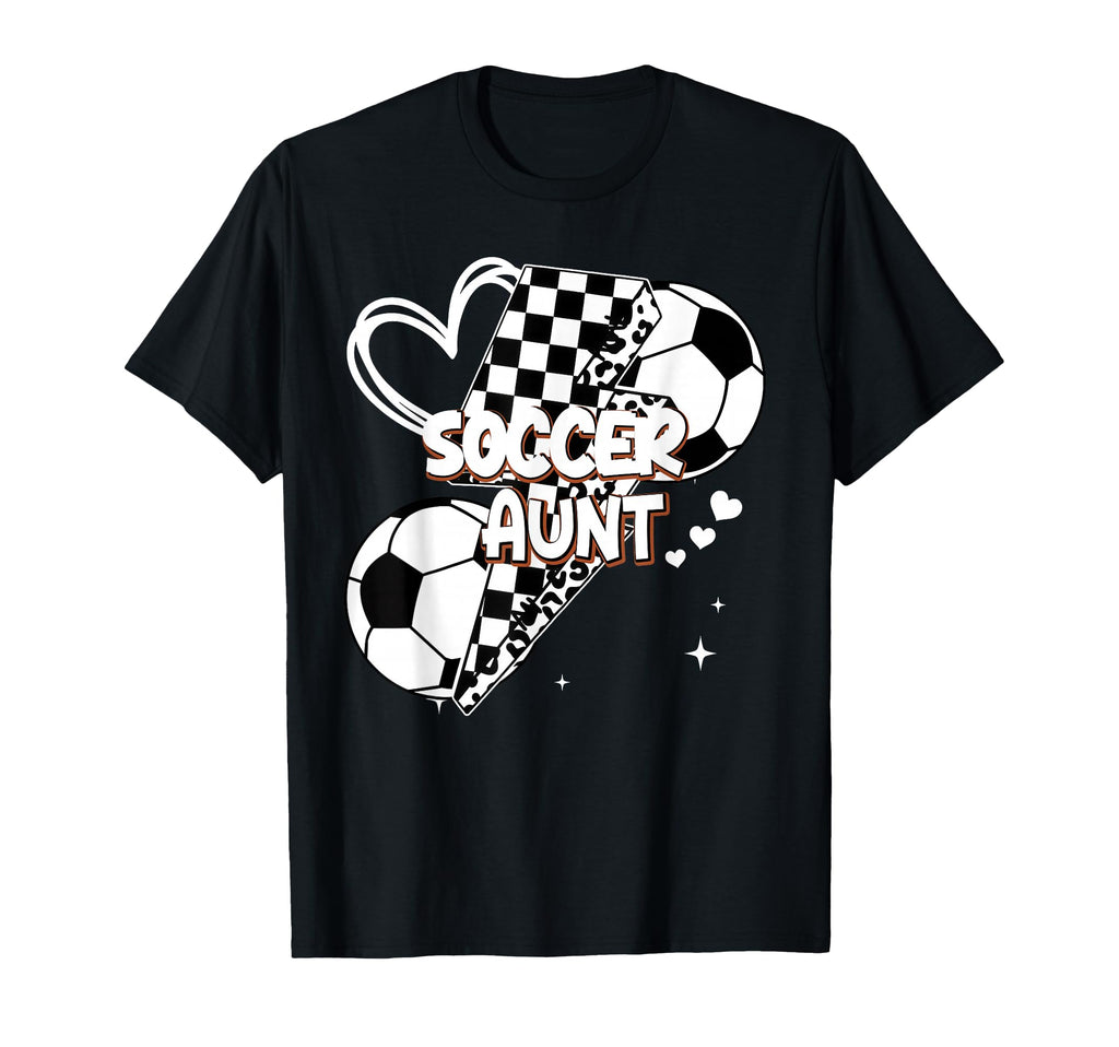 Soccer Aunt Proud Leopard T-Shirt - Custom Art Print Men Women - T-Shirt, Sweatshirt, Hoodie