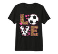Love Soccer Leopard Soccer Teen Tri T-Shirt - Minimalist Print for Adults - T-Shirt, Sweatshirt, Hoodie