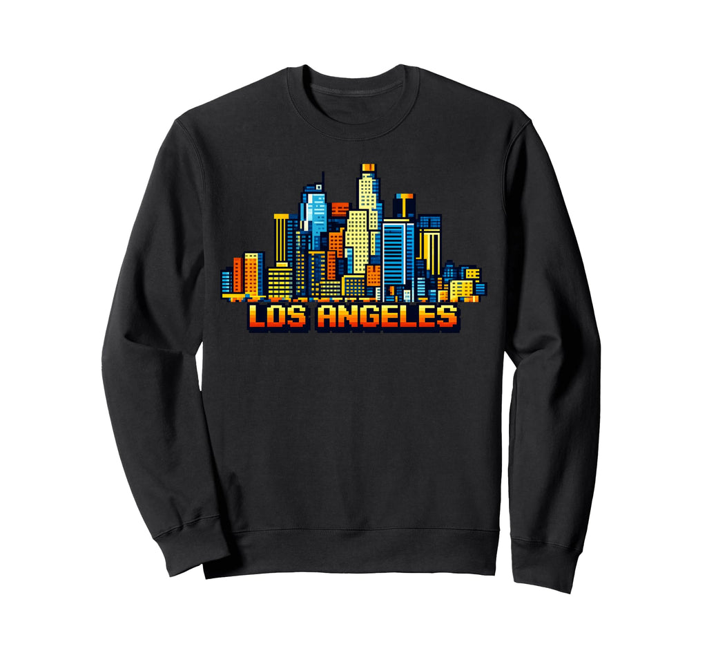 Los Angeles 8 Bit Video Arcade Gamer Sweatshirt - Graphic Print for Adults - T-Shirt, Sweatshirt, Hoodie