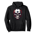 Football Skull Dark Soccer Vibes Hoodie - Novelty Apparel Men Women - T-Shirt, Sweatshirt, Hoodie