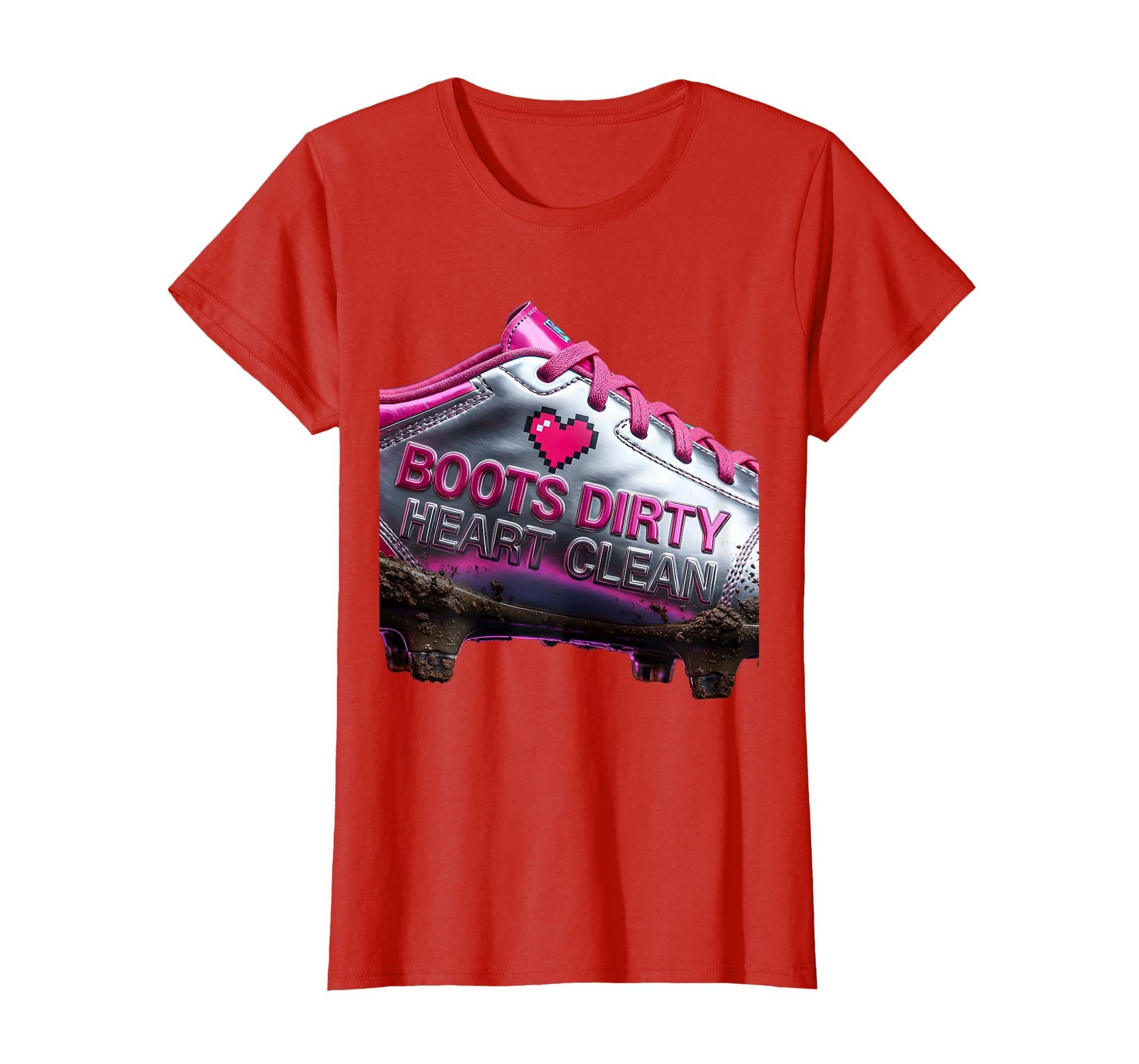 Boots Dirty Heart Clean Soccer T-Shirt - Minimalist Print Men Women - T-Shirt, Sweatshirt, Hoodie