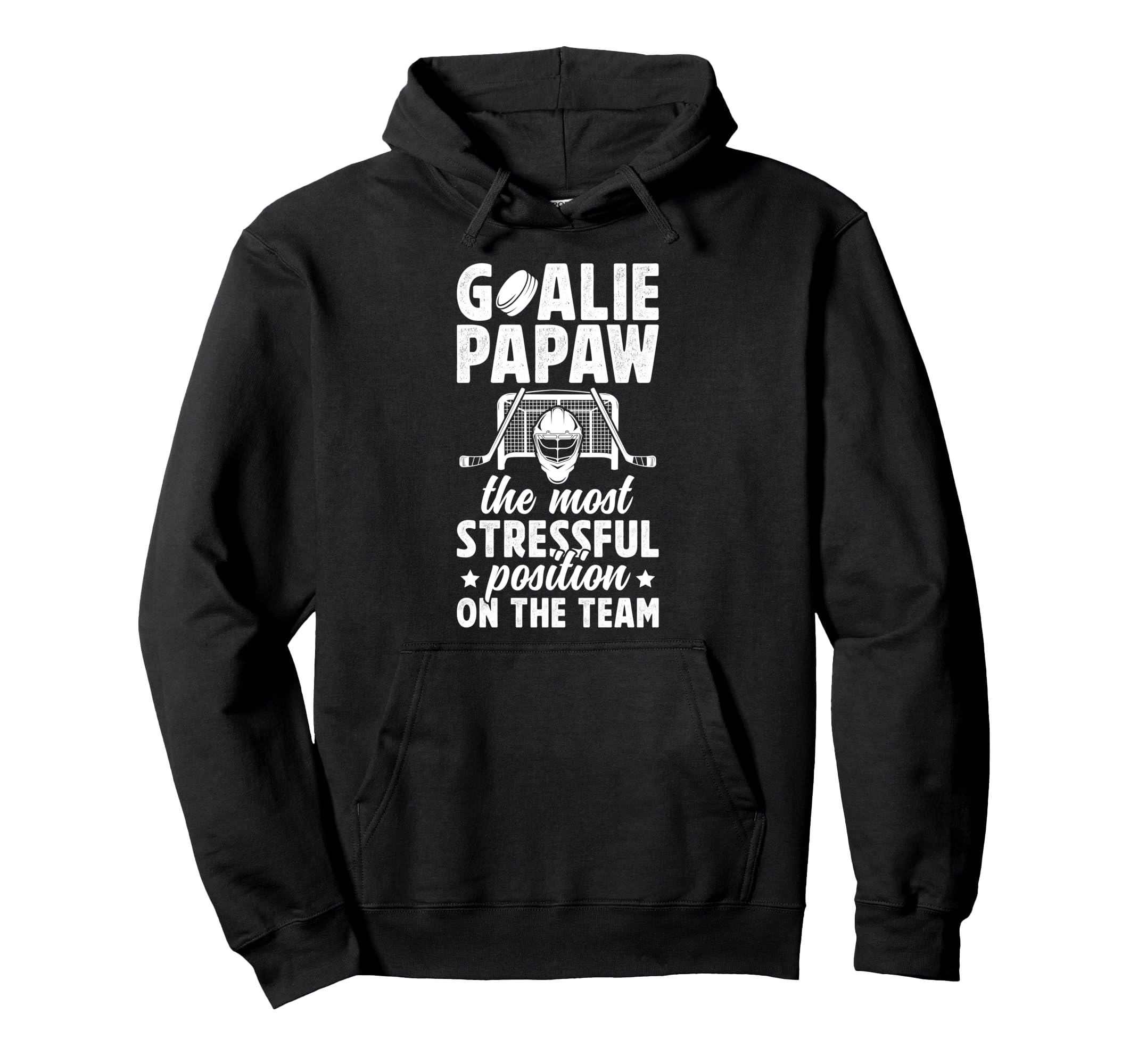 Funny Hockey Goalie Papaw Ice Hockey Hoodie - Aesthetic Graphic Unisex - T-Shirt, Sweatshirt, Hoodie