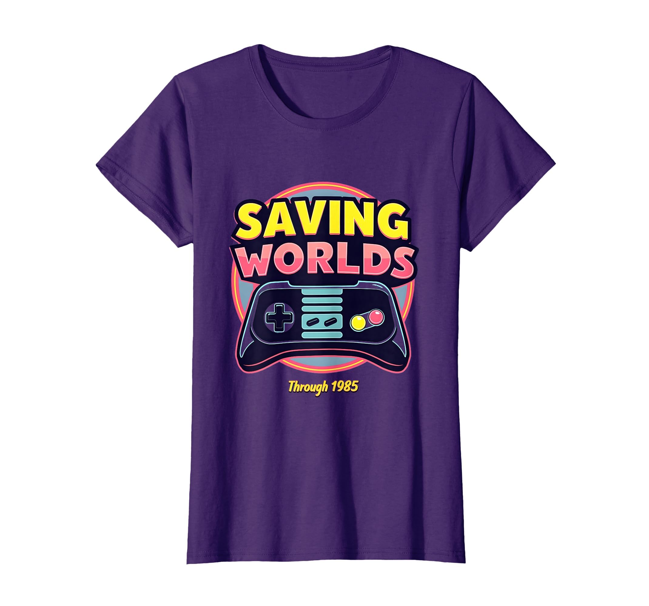 1985 Saving Worlds Gaming T-Shirt - Graphic Print for Adults - T-Shirt, Sweatshirt, Hoodie