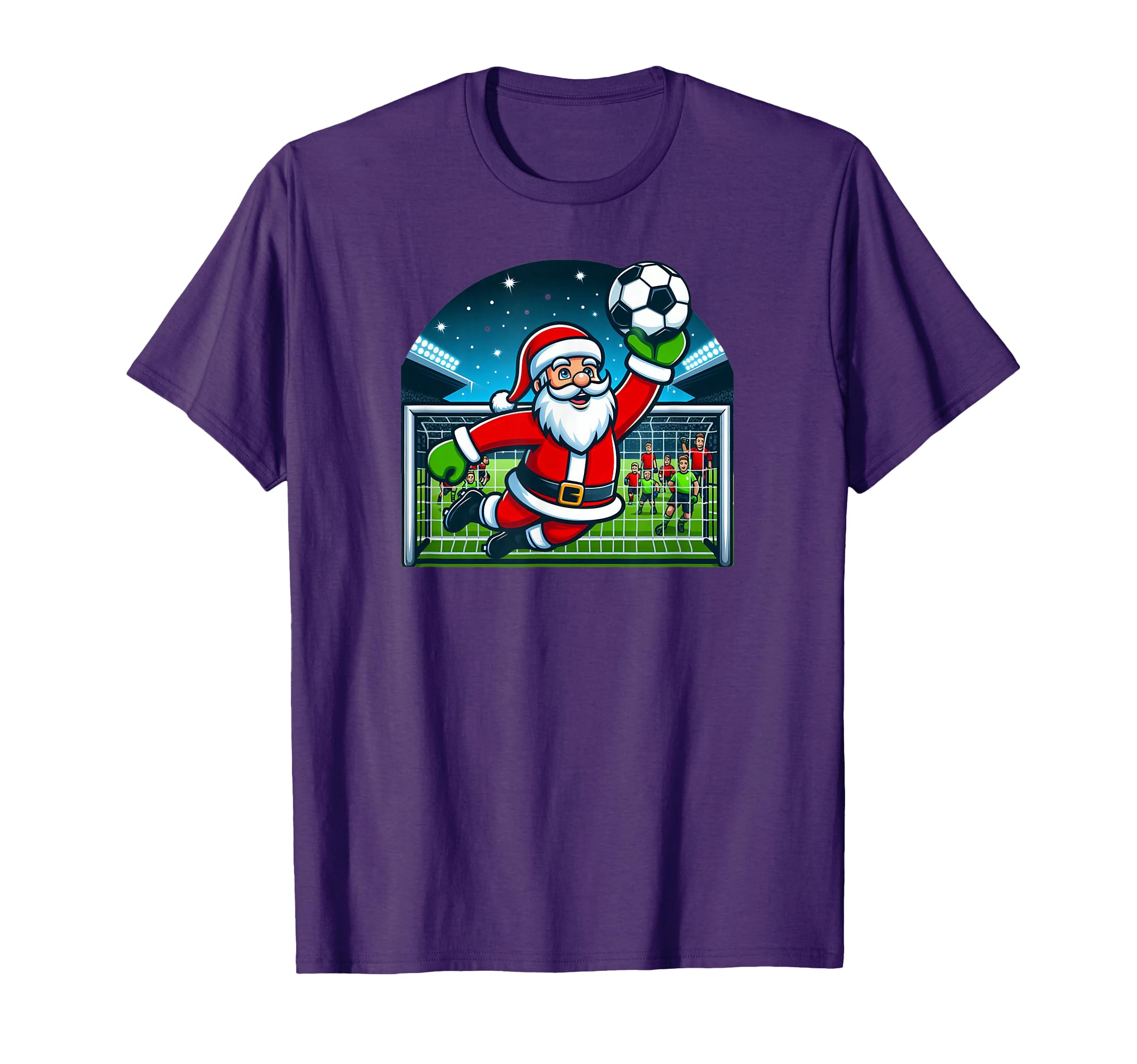Goalkeeper Soccer Santa T-Shirt - Fun Novelty Design Unisex - T-Shirt, Sweatshirt, Hoodie