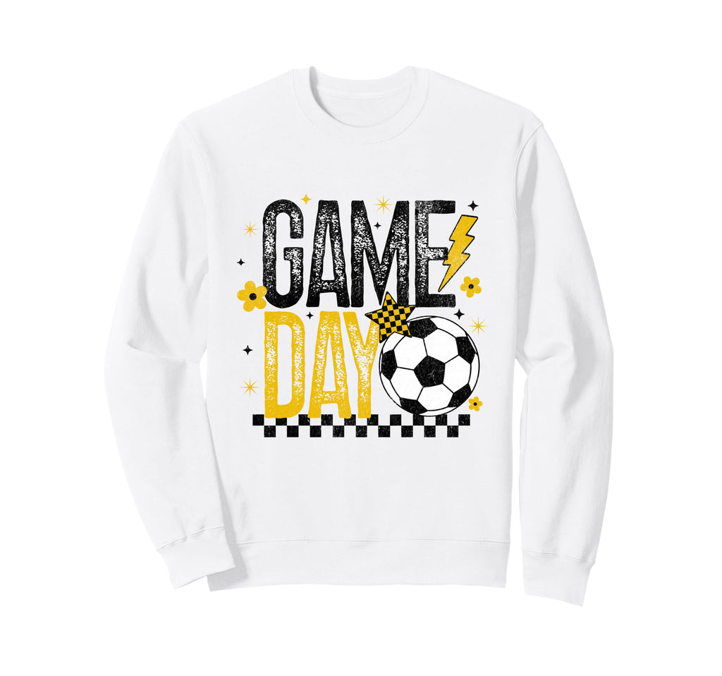 Game Day Soccer Season Black Sweatshirt - Fun Novelty Design for Adults - T-Shirt, Sweatshirt, Hoodie