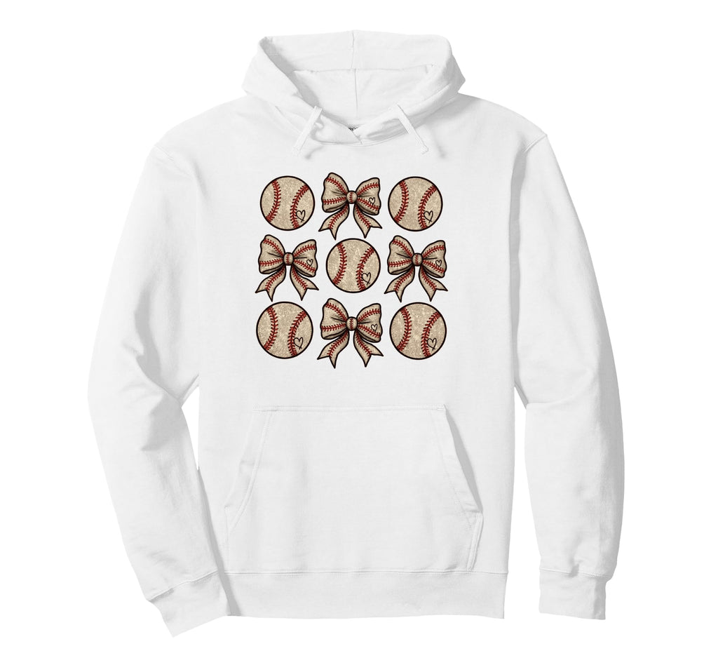 Soccer Bow Game Day Baseball Coquette Hoodie - Trendy Graphic for Adults - T-Shirt, Sweatshirt, Hoodie