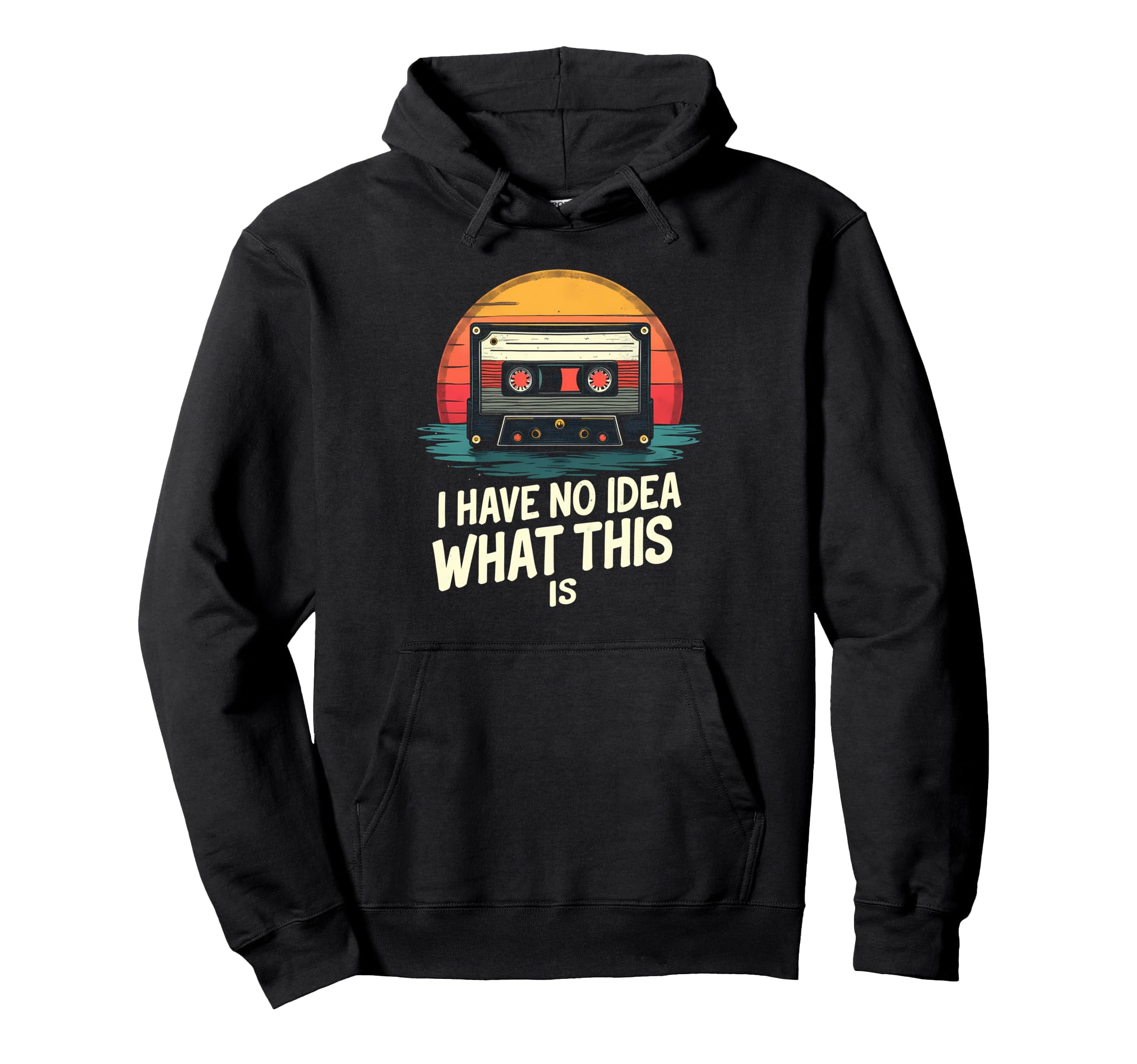 Humorous Cassette Tape Confusion Hoodie - Fun Novelty Design for Adults - T-Shirt, Sweatshirt, Hoodie