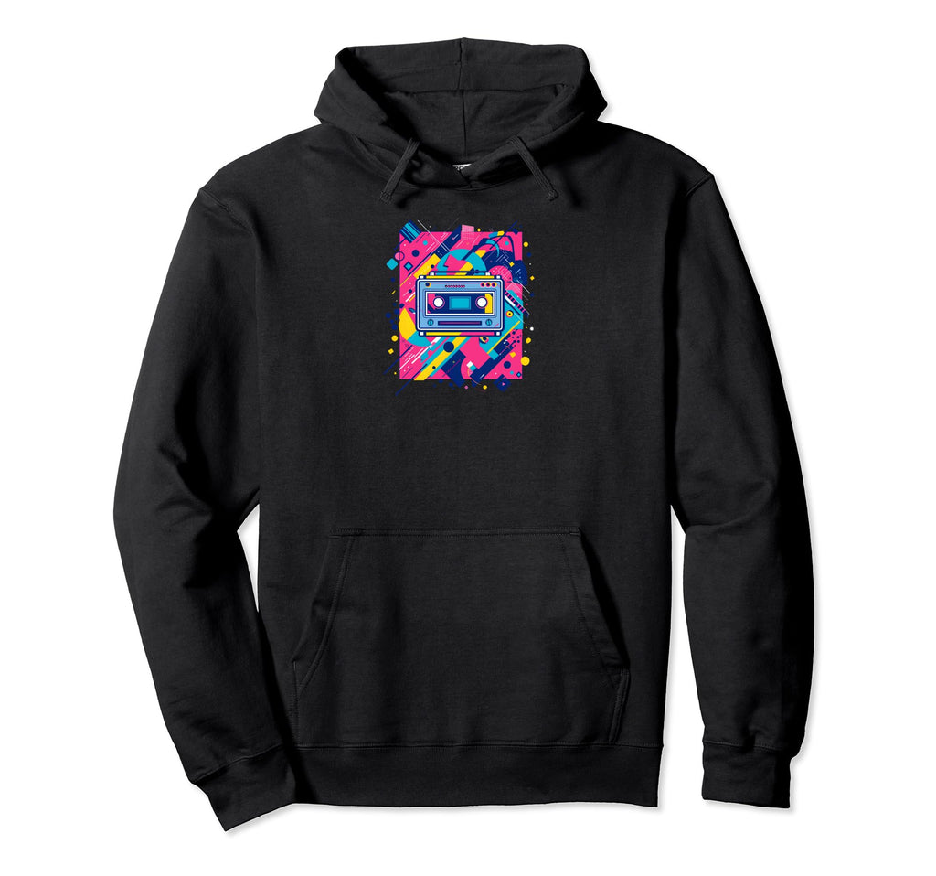 Geometric Cassette Tape 90S R B Hoodie - Fun Novelty Design Men Women - T-Shirt, Sweatshirt, Hoodie
