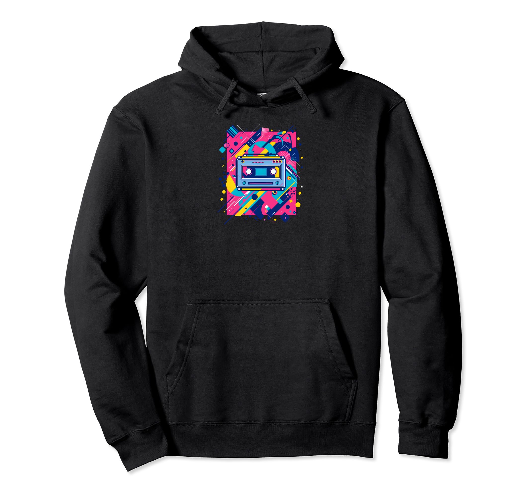 Geometric Cassette Tape 90S R B Hoodie - Fun Novelty Design Men Women - T-Shirt, Sweatshirt, Hoodie
