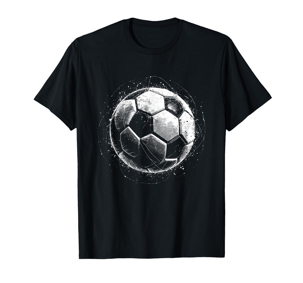 Soccer Ball 3D Wireframe Soccer Lover T-Shirt - Unique Graphic for Adults - T-Shirt, Sweatshirt, Hoodie