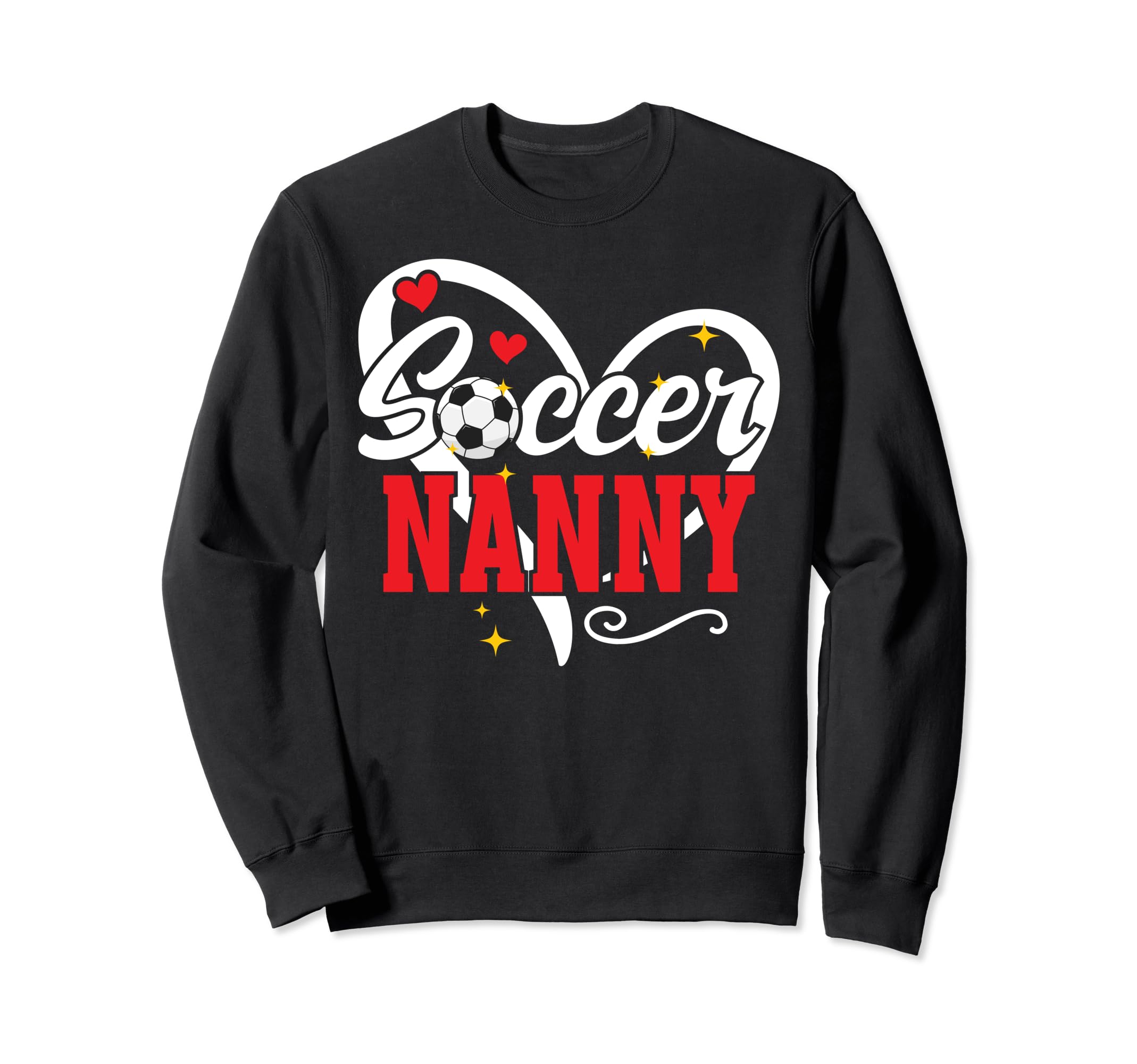 Soccer Nanny Heart Grandma Nanny Sweatshirt - Aesthetic Graphic for Adults - T-Shirt, Sweatshirt, Hoodie