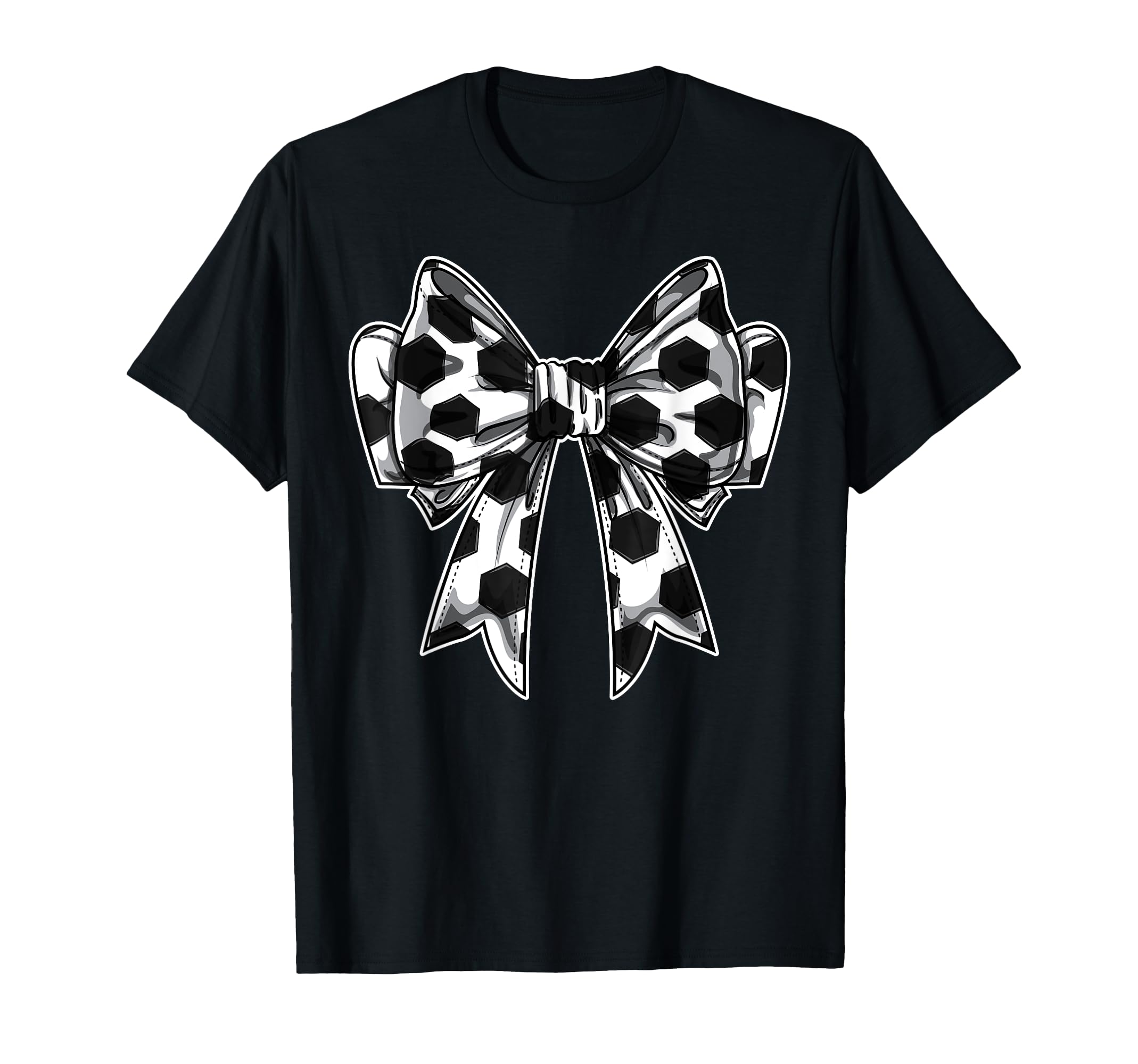 Soccer Ball Coquette Bow Game Day T-Shirt - Custom Art Print for Adults - T-Shirt, Sweatshirt, Hoodie