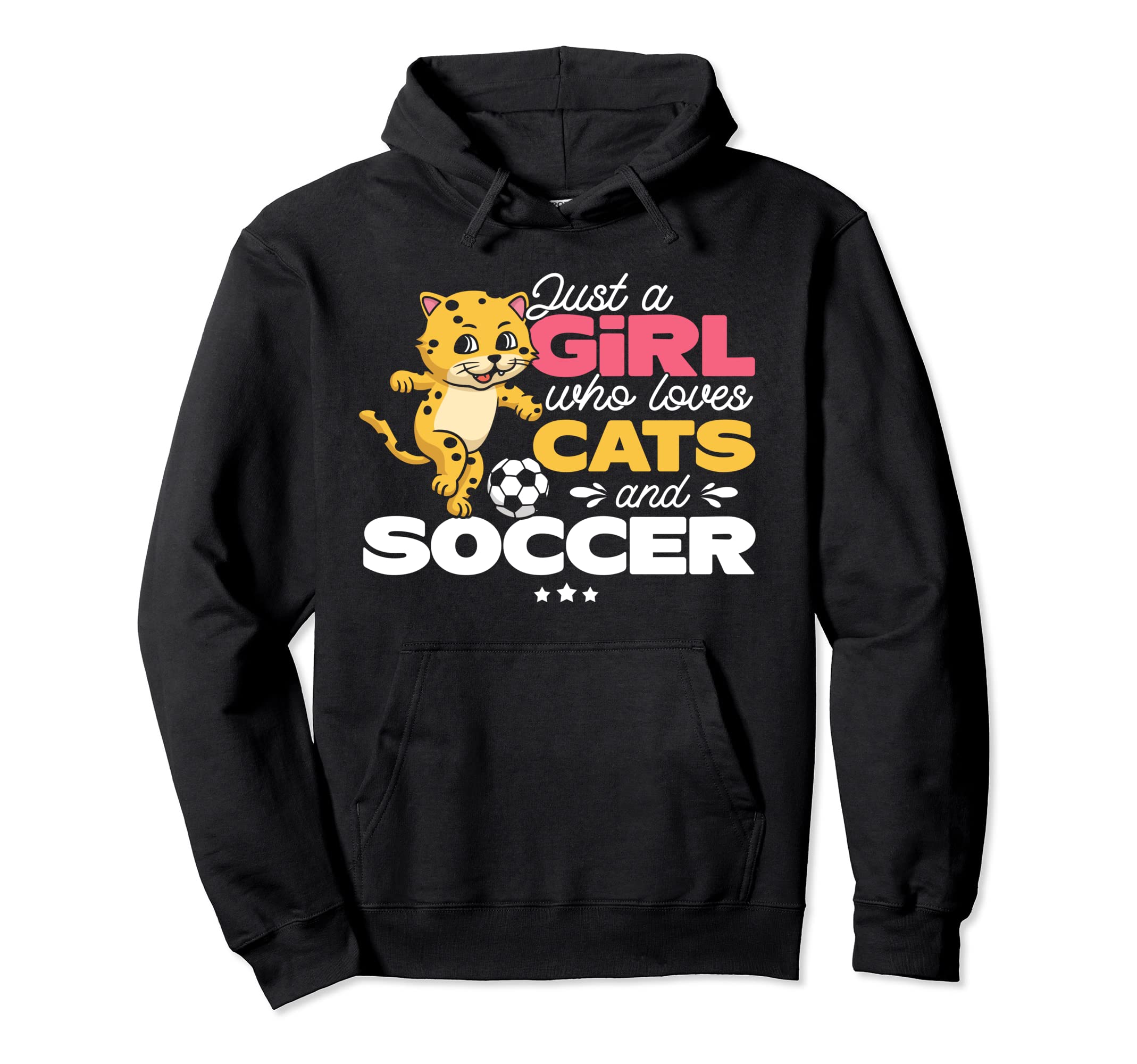 Just Who Loves Cats And Soccer Kitten Hoodie - Fun Novelty Design Unisex - T-Shirt, Sweatshirt, Hoodie
