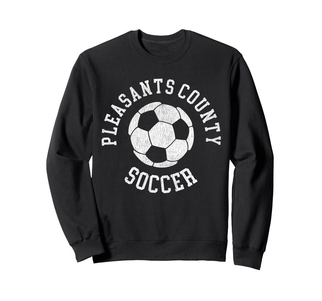 Pleasants County Soccer Distressed 90S Sweatshirt - Graphic Print Unisex - T-Shirt, Sweatshirt, Hoodie