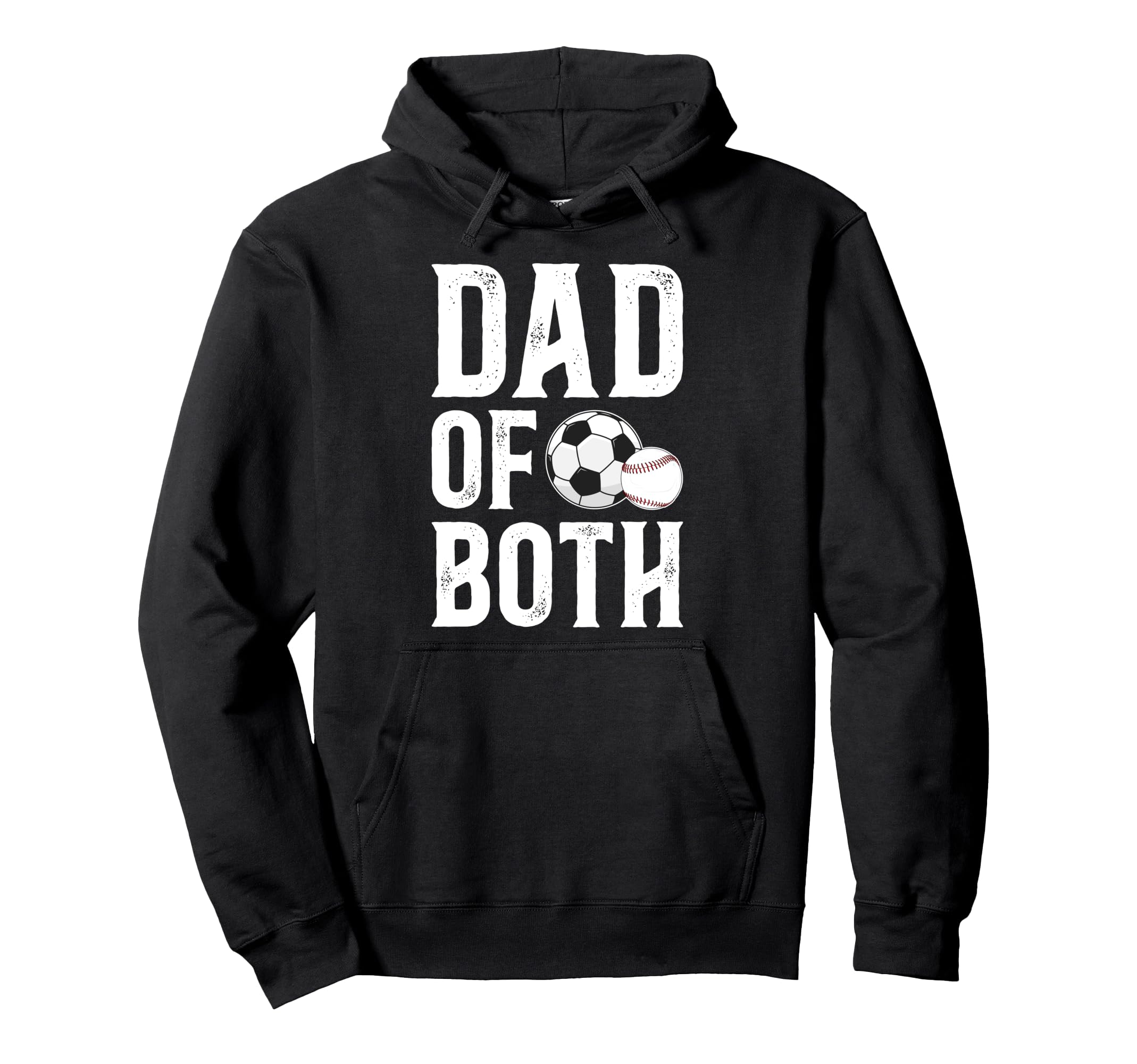 Dad Both Baseball Soccer Dad Ballers Hoodie - Custom Art Print Unisex - T-Shirt, Sweatshirt, Hoodie