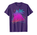 Palm Trees Synthwave Aesthetic 1980S T-Shirt - Trendy Graphic Men Women - T-Shirt, Sweatshirt, Hoodie