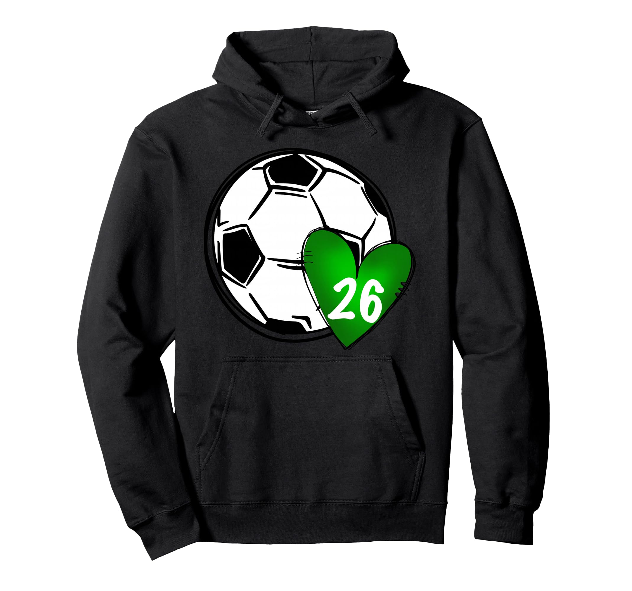 Womens Custom Soccer Mom 26 Heart Mom Mommy Hoodie - Graphic Print Unisex - T-Shirt, Sweatshirt, Hoodie