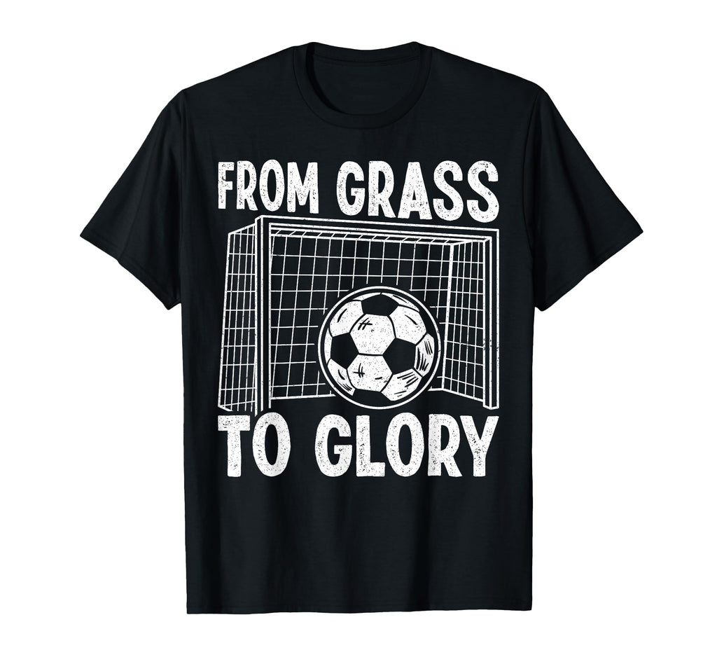 Soccer From Grass To Glory Goal Net T-Shirt - Custom Art Print Unisex - T-Shirt, Sweatshirt, Hoodie