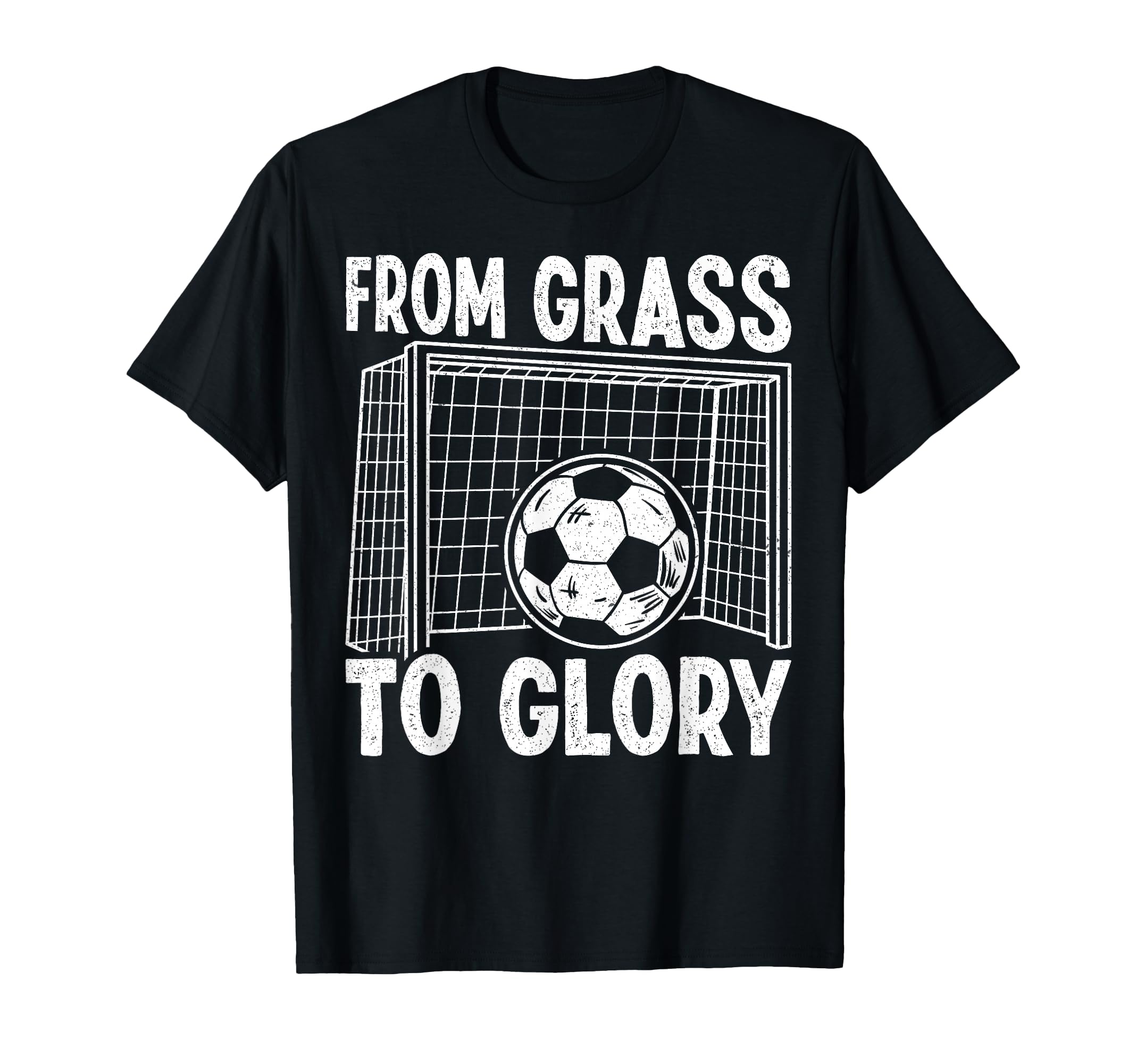 Soccer From Grass To Glory Goal Net T-Shirt - Custom Art Print Unisex - T-Shirt, Sweatshirt, Hoodie