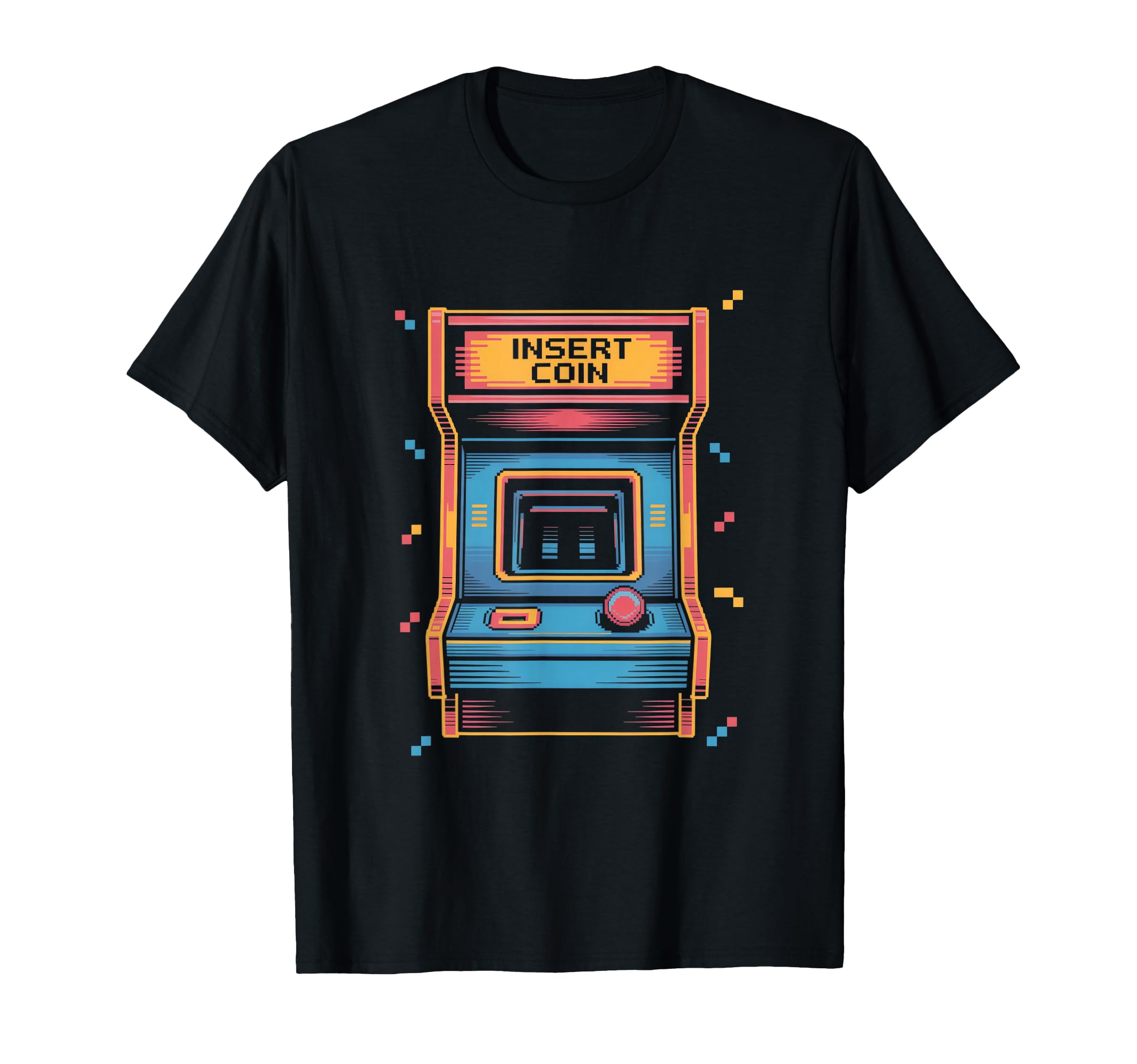 Insert Coin Arcade Cabinet Gaming T-Shirt - Novelty Apparel Unisex - T-Shirt, Sweatshirt, Hoodie