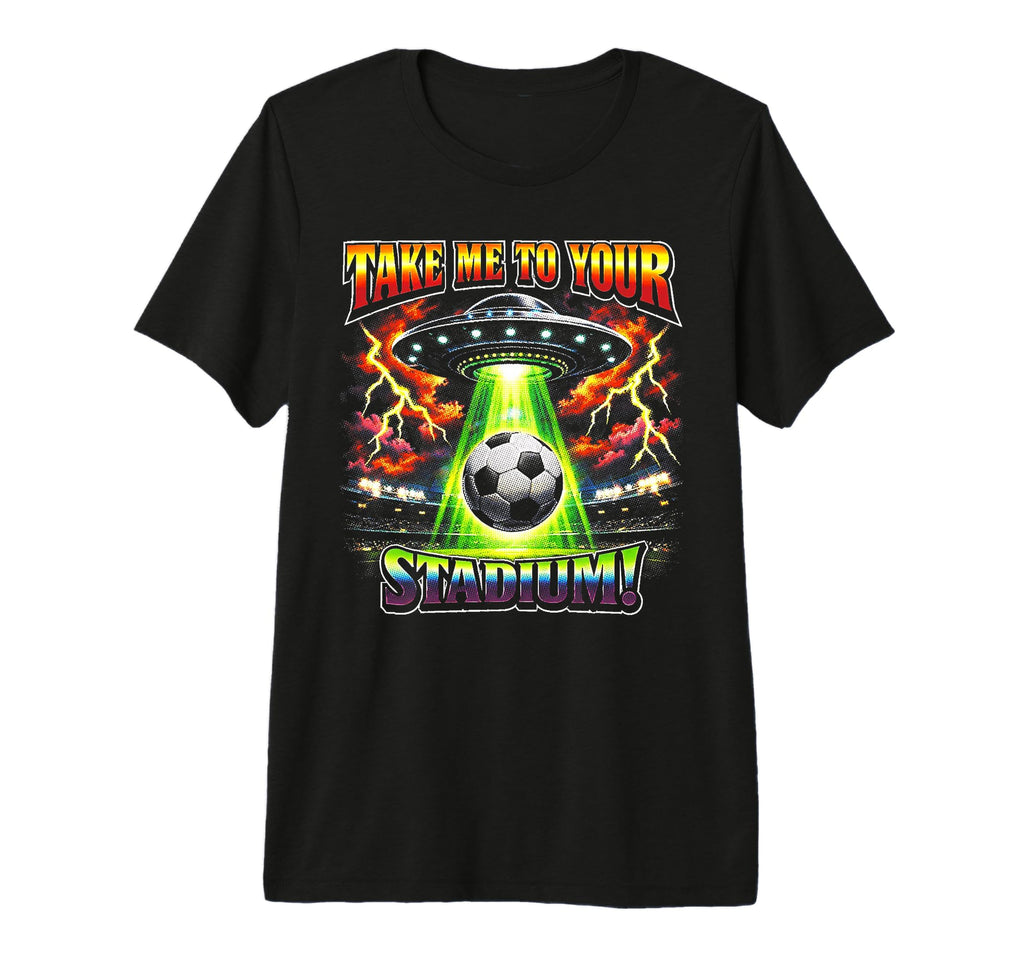 90S Soccer Alien Ufo Funny Soccer Tri T-Shirt - Streetwear Style Unisex - T-Shirt, Sweatshirt, Hoodie