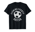 Fleming County Soccer Distressed 90S T-Shirt - Novelty Apparel Unisex - T-Shirt, Sweatshirt, Hoodie