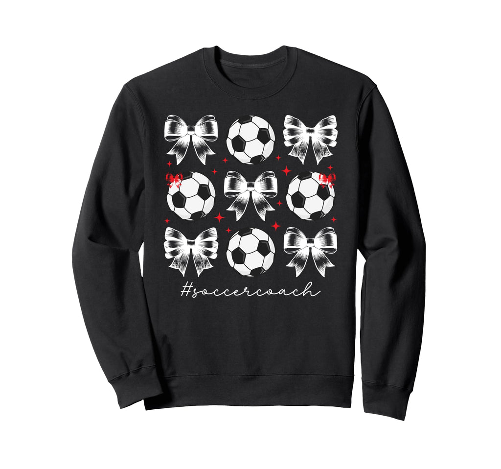 Soccer Coach Coquette Soccer Sweatshirt - Minimalist Print for Adults - T-Shirt, Sweatshirt, Hoodie