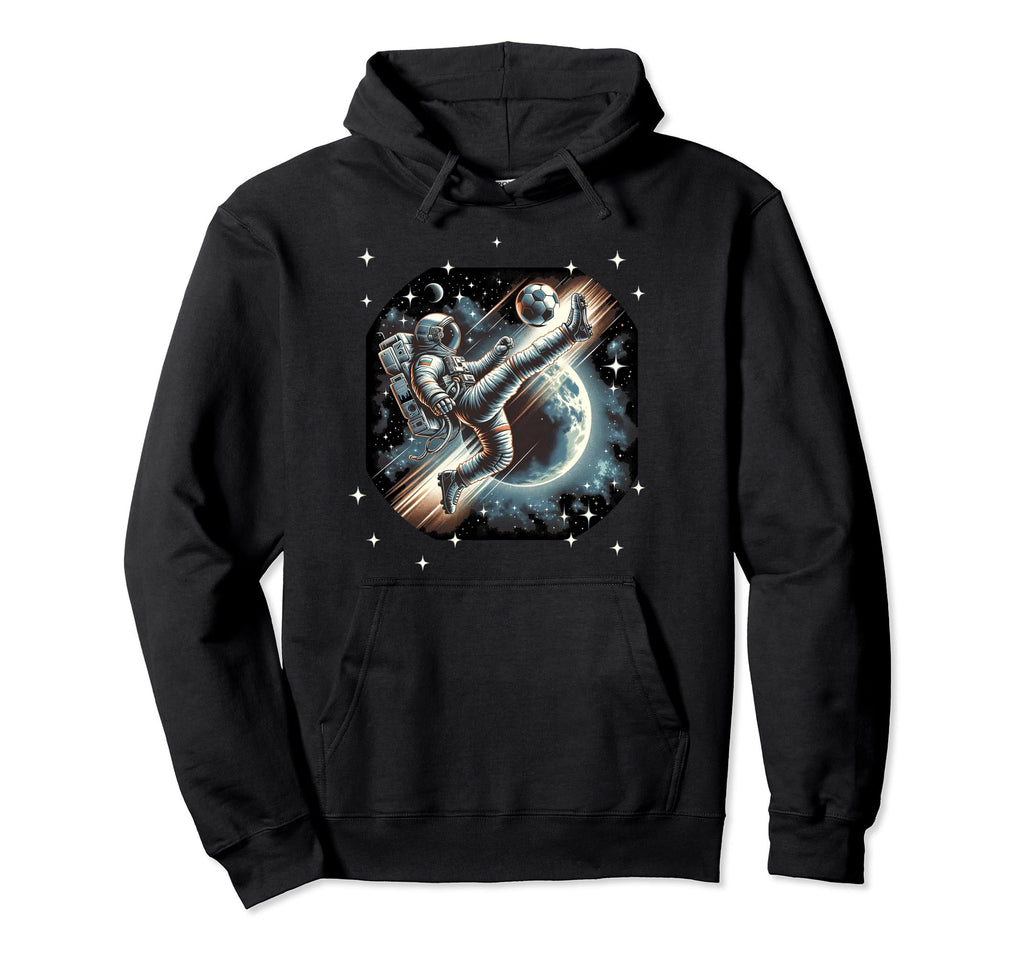 Astronaut Soccer Player Bicycle Kick Hoodie - Unique Graphic for Adults - T-Shirt, Sweatshirt, Hoodie