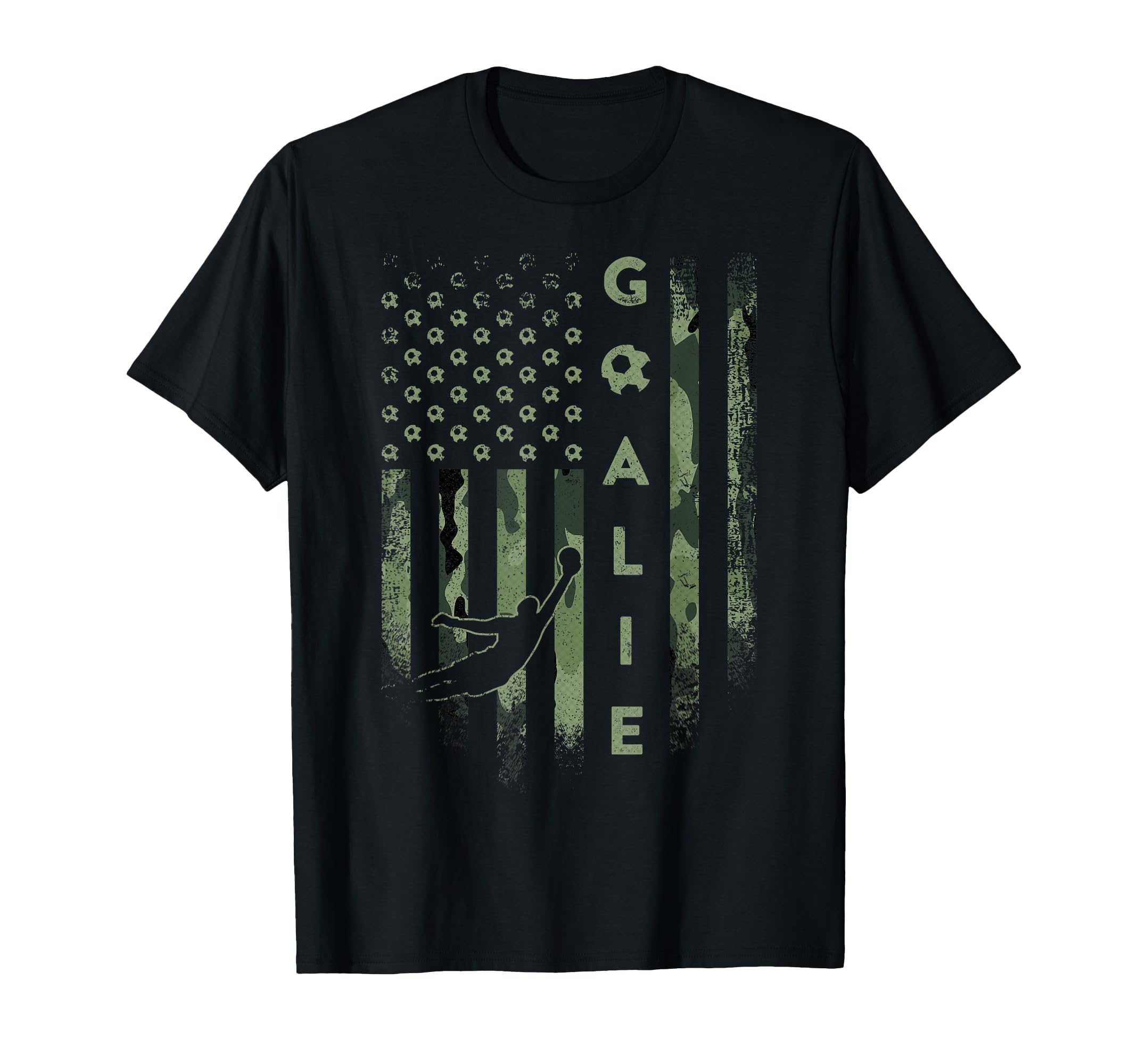 Usa Camouflage Soccer Goalie Football T-Shirt - Trendy Graphic Unisex - T-Shirt, Sweatshirt, Hoodie