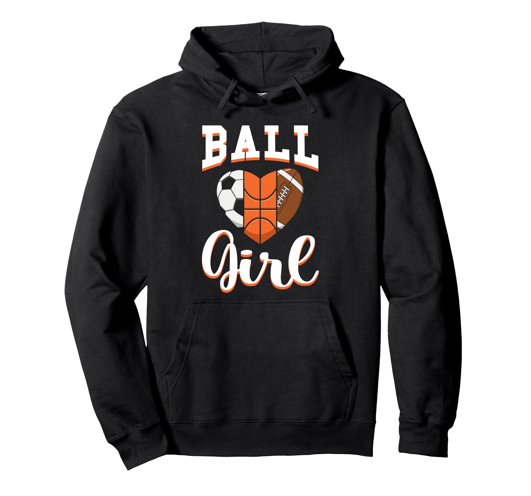 Ball Sports Heart Soccer Basketball Hoodie - Casual Everyday Wear Unisex - T-Shirt, Sweatshirt, Hoodie