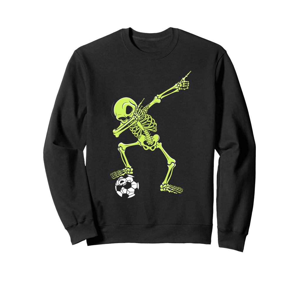 Dabbing Skeleton Soccer Sweatshirt - Casual Everyday Wear Men Women - T-Shirt, Sweatshirt, Hoodie