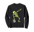 Dabbing Skeleton Soccer Sweatshirt - Casual Everyday Wear Men Women - T-Shirt, Sweatshirt, Hoodie