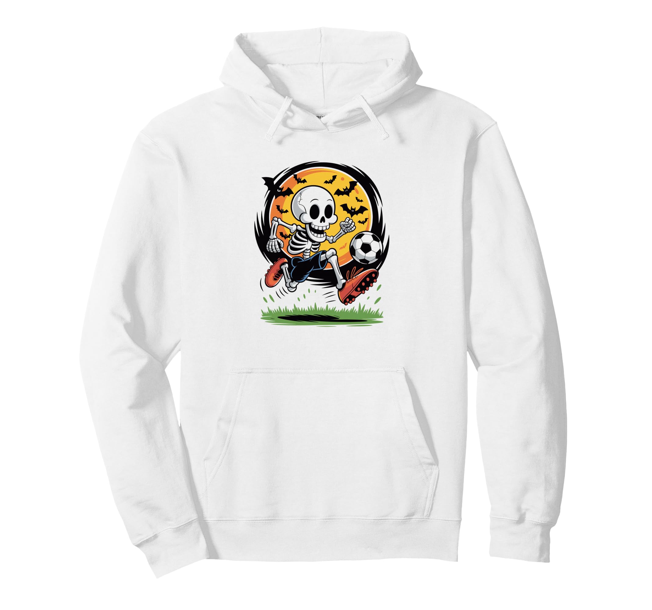 Soccer Football Halloween Skeleton Player Hoodie - Unique Graphic Unisex - T-Shirt, Sweatshirt, Hoodie