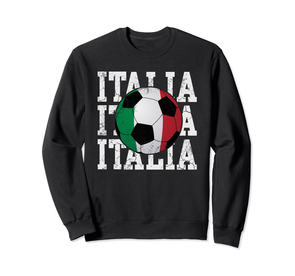 Italia Flag Soccer Ball Italian Sweatshirt - Custom Art Print Men Women - T-Shirt, Sweatshirt, Hoodie
